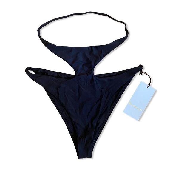 LOVEWAVE 
The Zumi High Waist bikini Bottoms Elegant Black Cutout Revolve XS - Picture 5 of 9